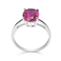 925 Sterling Silver Stone Synthetic Ruby Rings